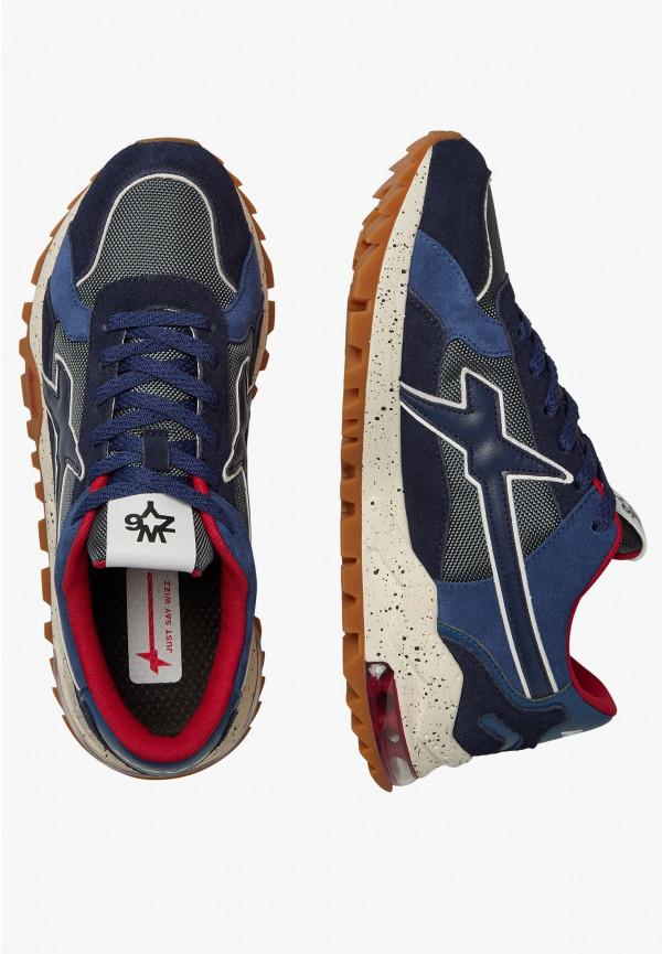 W6yz Sneakers in suede e tessuto tecnico Navy -BREEZE 3-M 2025