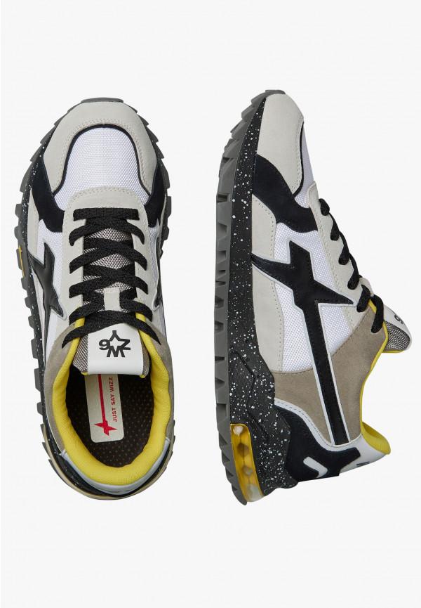 W6yz Sneakers in suede e tessuto tecnico Bianco-Grigio -BREEZE 3-M In Linea