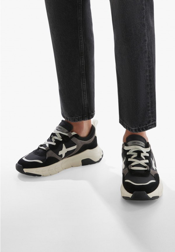 W6yz Sneakers in suede e tessuto tecnico Nero -NEXT-M Nuovo