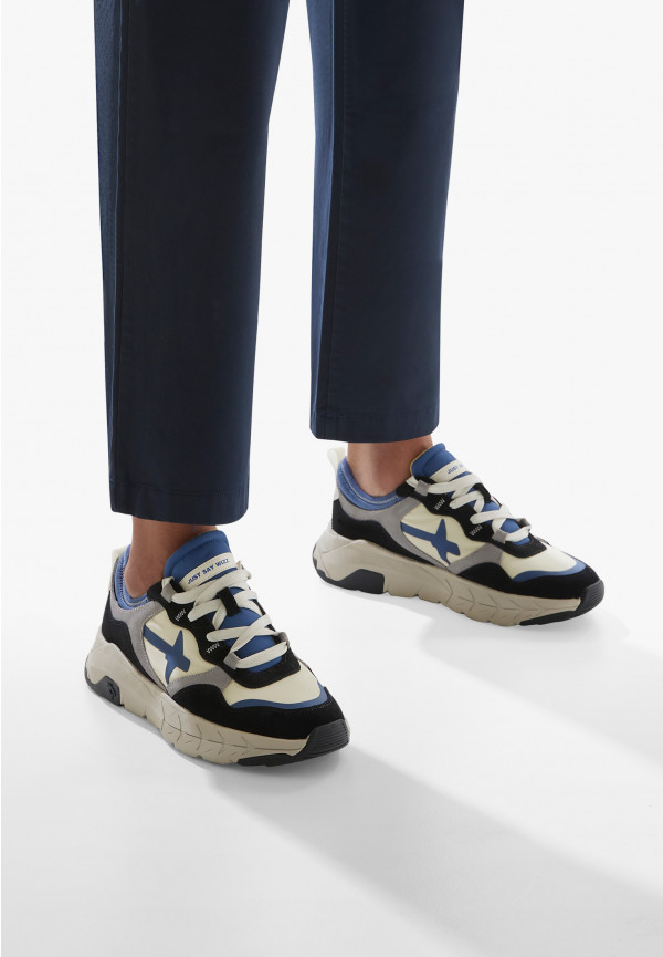 W6yz Sneakers in suede e tessuto tecnico Grigio -NEXT-M Qualità