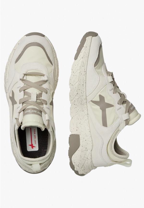 W6yz Sneakers in suede e tessuto tecnico Bianco panna -NEXT-M Vendita