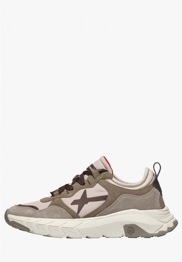 W6yz Sneakers in suede e tessuto tecnico Tortora -NEXT-M Promozione