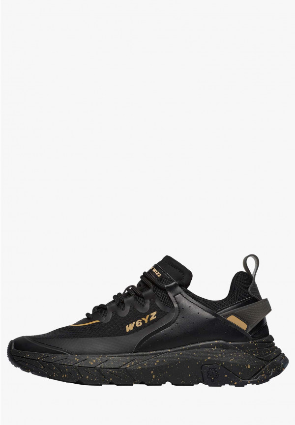 W6yz Sneakers in ecopelle e tessuto tecnico Nero -WILL-M Spedizione Gratuita