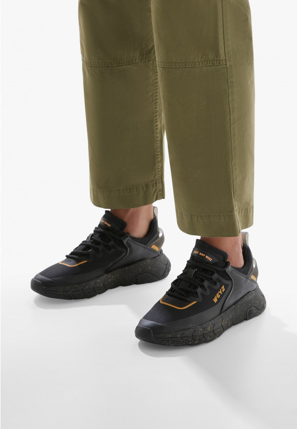 W6yz Sneakers in ecopelle e tessuto tecnico Nero -WILL-M Spedizione Gratuita