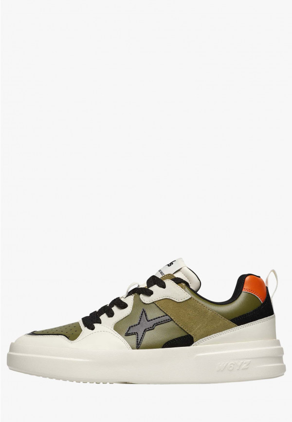 W6yz Sneakers in ecopelle e suede Militare -BOND 2-M Soddisfazione Garantita