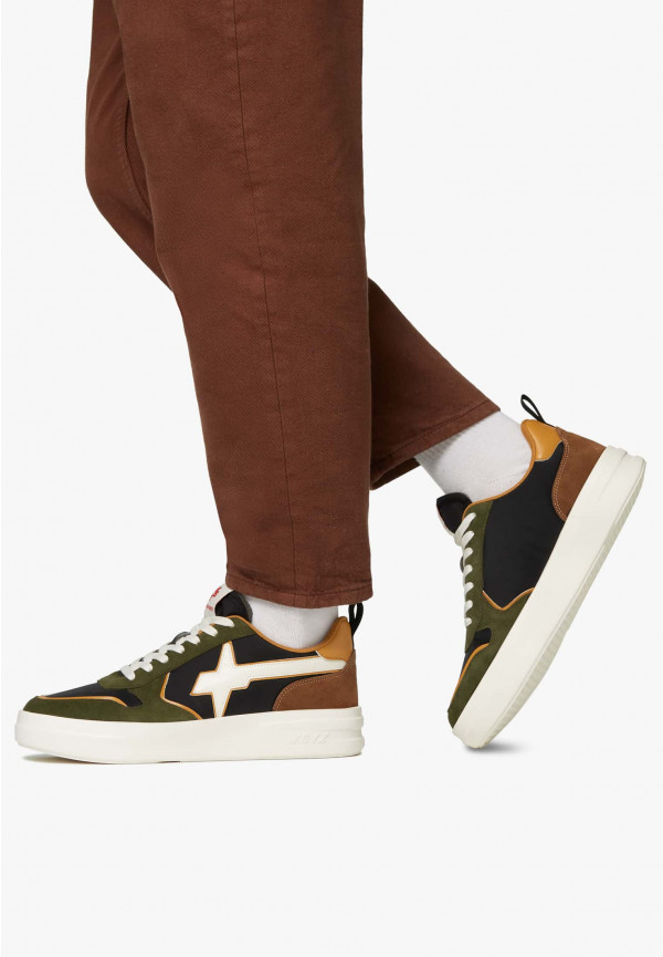 W6yz Sneakers in tessuto tecnico e suede Militare -BOND-M Negozi Online