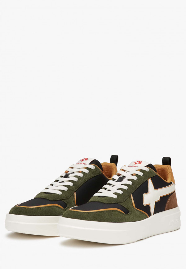 W6yz Sneakers in tessuto tecnico e suede Militare -BOND-M Negozi Online