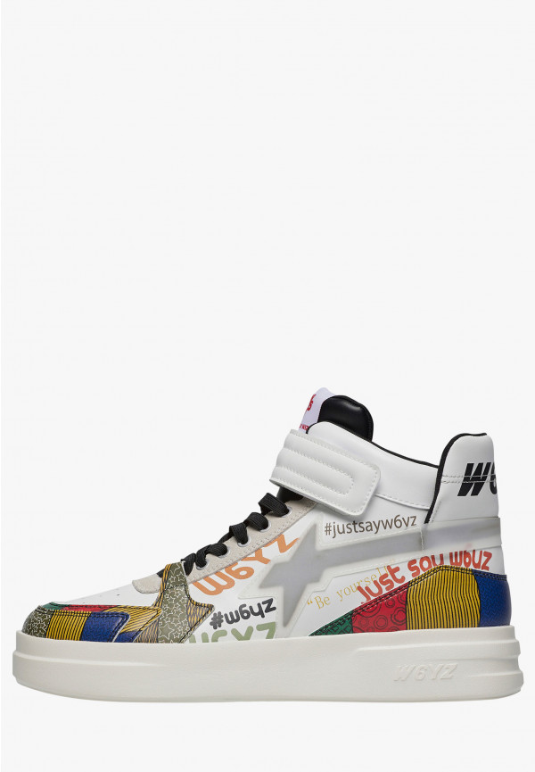 W6yz Sneakers alla caviglia in pelle Bianco -Q-UNI Consegna Veloce