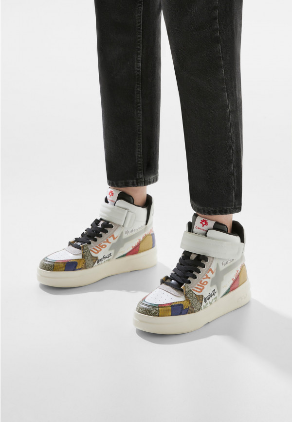 W6yz Sneakers alla caviglia in pelle Bianco -Q-UNI Consegna Veloce