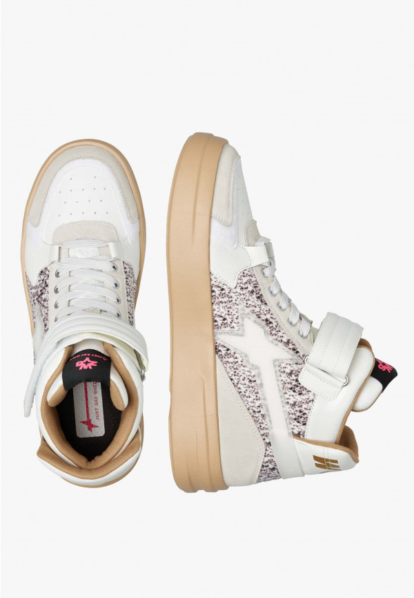 W6yz Sneakers alla caviglia in pelle e suede Bianco -Q-UNI Promozione Limitata