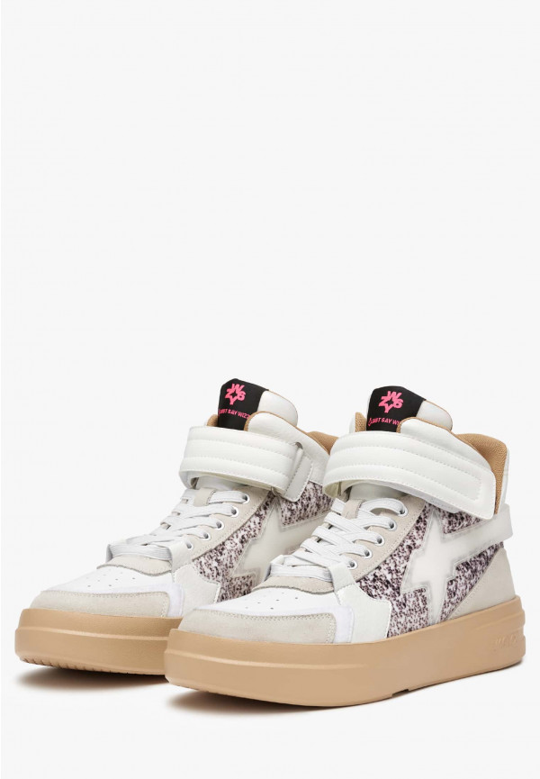 W6yz Sneakers alla caviglia in pelle e suede Bianco -Q-UNI Promozione Limitata