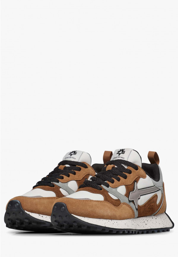 W6yz Sneakers in suede e tessuto tecnico Marrone -LOOP-W Fino Al -60%