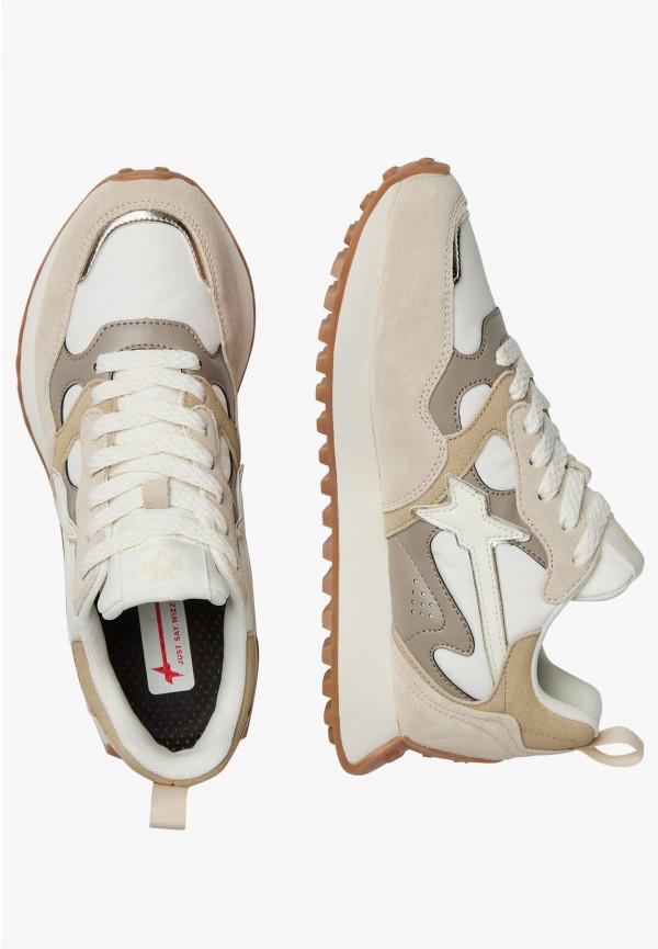 W6yz Sneakers in suede e tessuto tecnico Bianco panna -LOOP-W Shopping Online