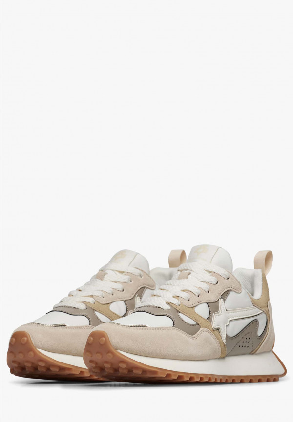 W6yz Sneakers in suede e tessuto tecnico Bianco panna -LOOP-W Shopping Online
