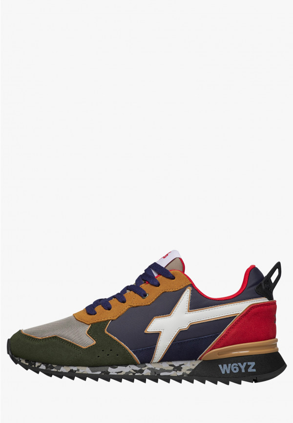 W6yz Sneakers in tessuto tecnico e suede Verde oliva -JET-M Prezzo Ridotto