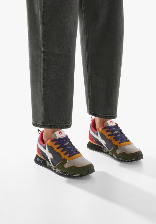 W6yz Sneakers in tessuto tecnico e suede Verde oliva -JET-M Prezzo Ridotto