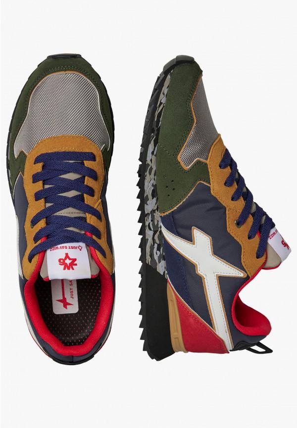 W6yz Sneakers in tessuto tecnico e suede Verde oliva -JET-M Prezzo Ridotto