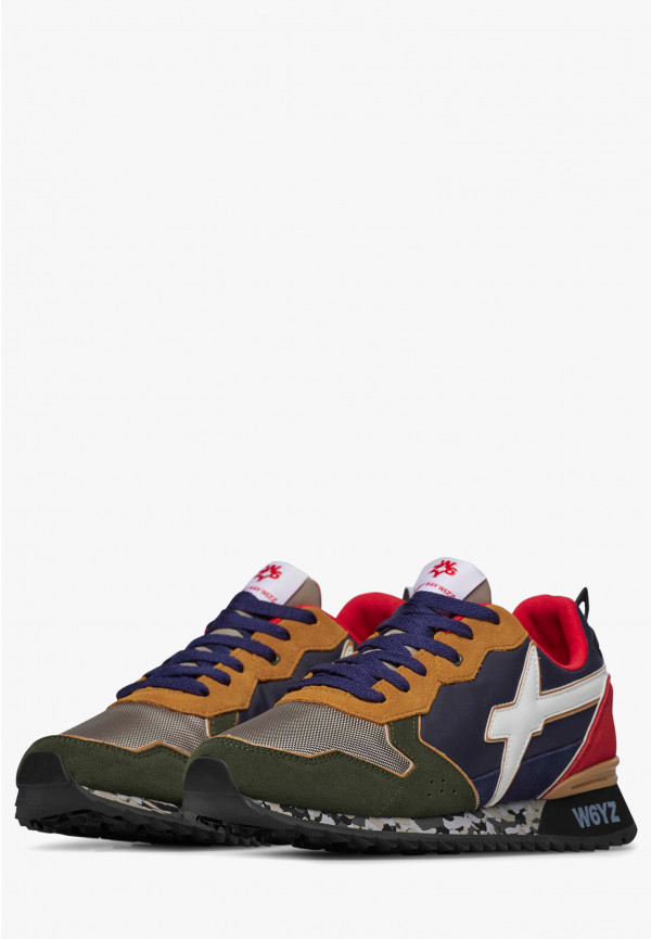 W6yz Sneakers in tessuto tecnico e suede Verde oliva -JET-M Prezzo Ridotto