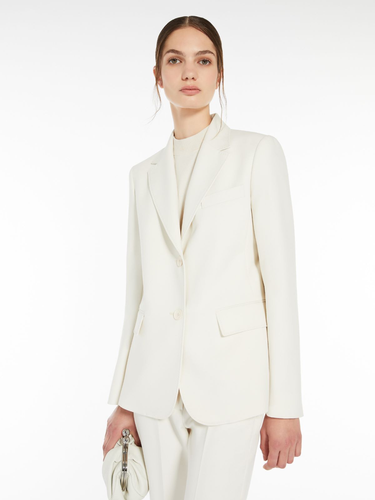Weekend Blazer monopetto in tela di mista lana In Saldo