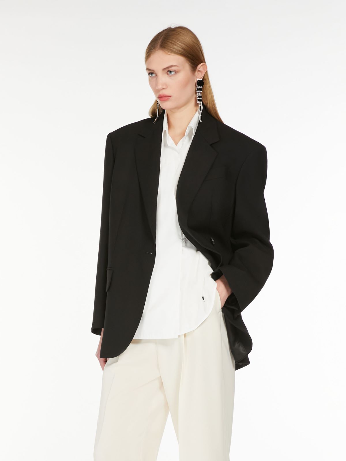 Weekend Blazer over in tela di lana Nuova