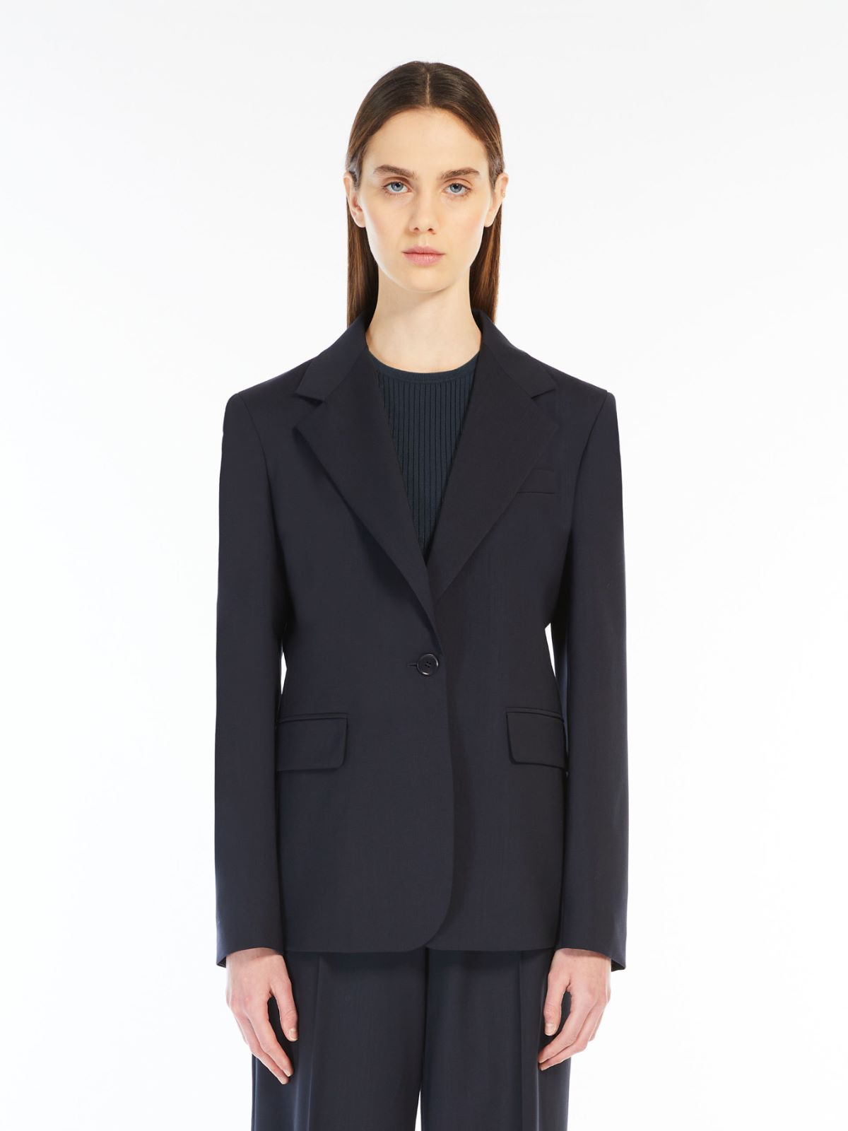 Weekend Blazer in lana natural stretch Promozione