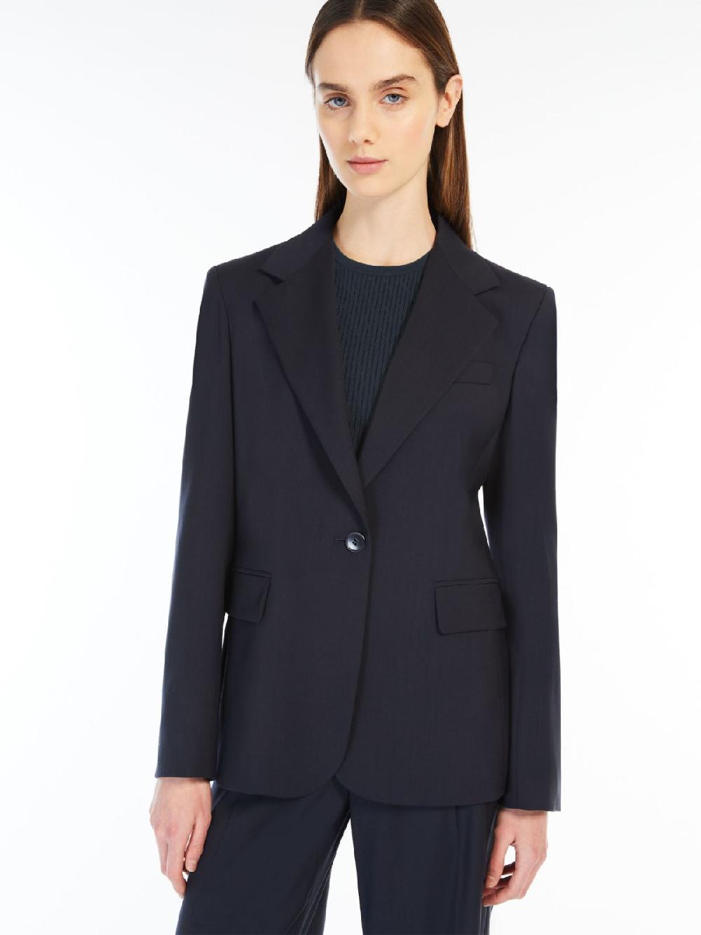 Weekend Blazer in lana natural stretch Promozione