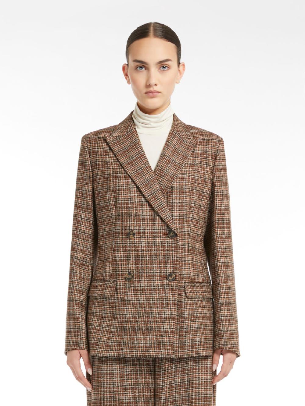 Weekend Blazer in lana disegnata Affare Del Giorno