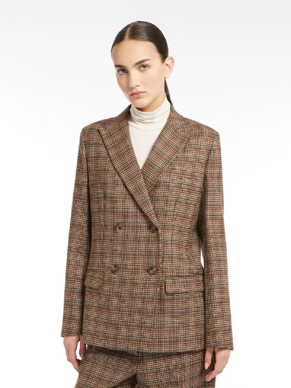 Weekend Blazer in lana disegnata Affare Del Giorno