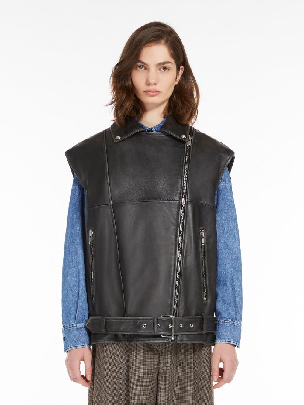 Weekend Gilet oversize in pelle Convenienza