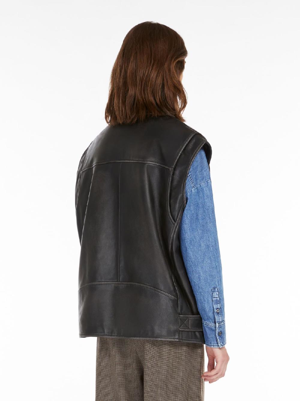 Weekend Gilet oversize in pelle Convenienza
