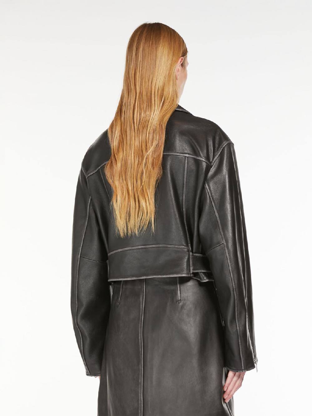 Weekend Giacca biker in pelle Novità
