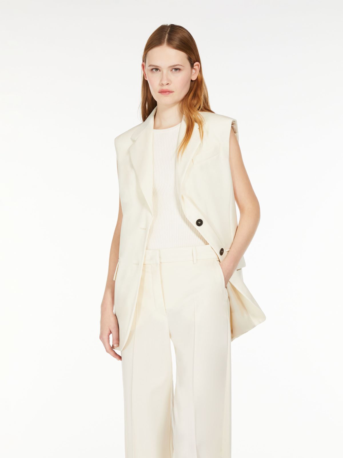 Weekend Gilet in tela di lana stretch Offerta