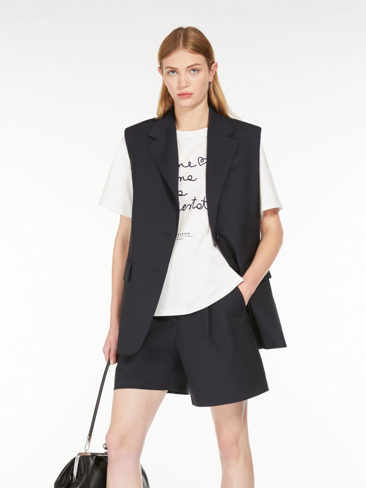 Weekend Gilet in tela di lana stretch Economico