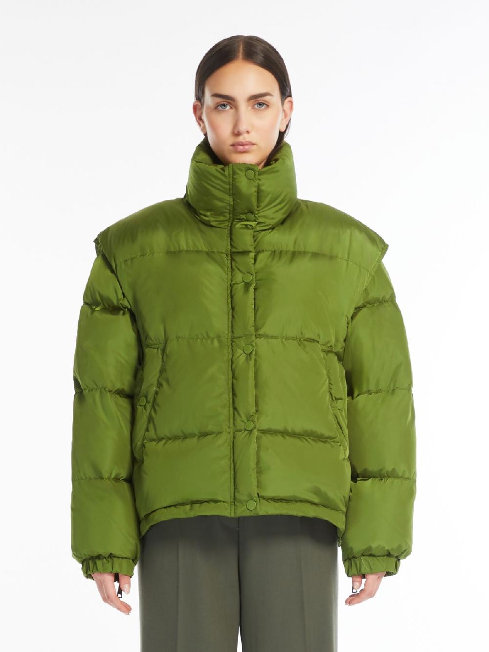 Weekend Bomber crop in taffetà antigoccia Nuova