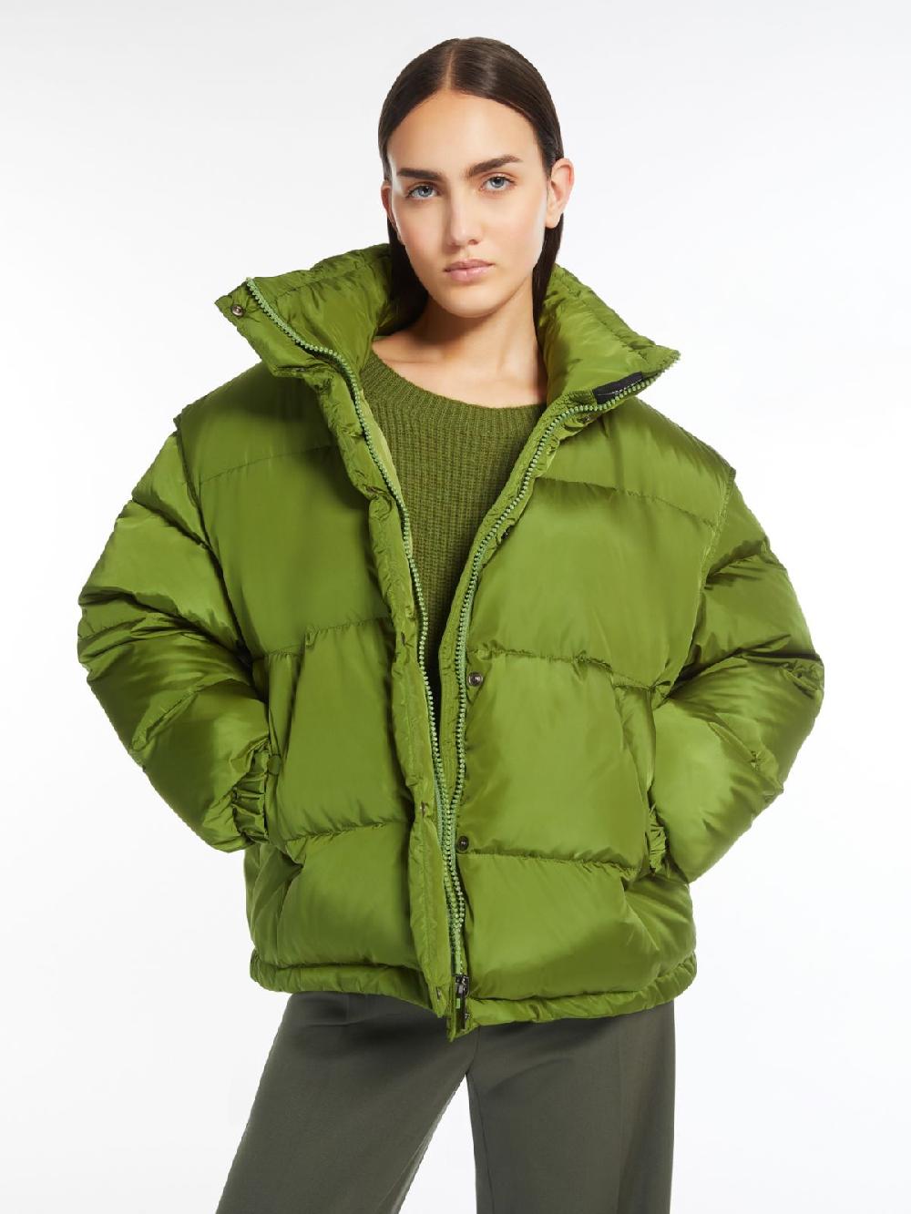 Weekend Bomber crop in taffetà antigoccia Nuova