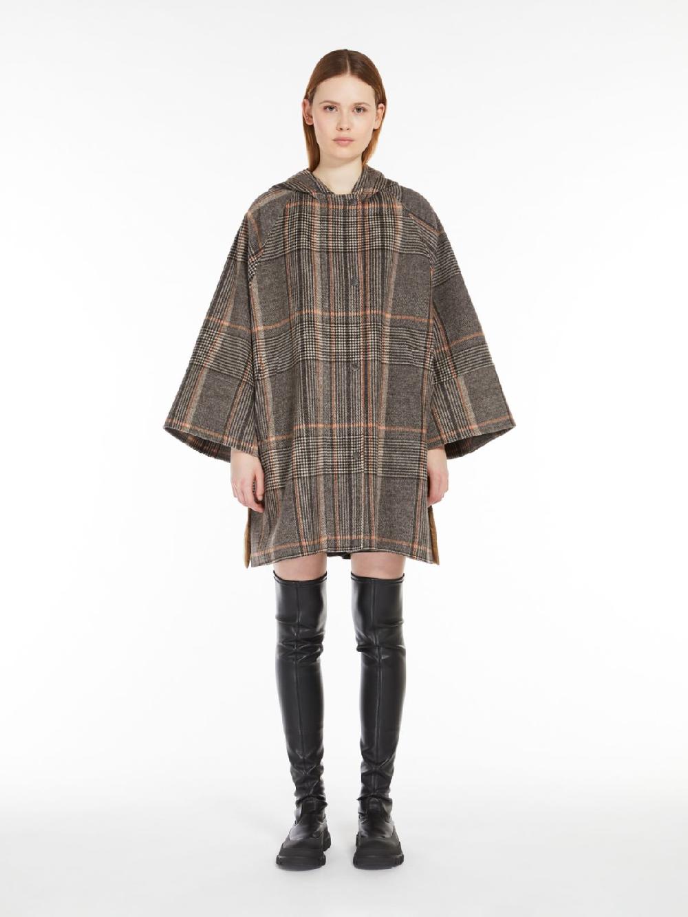 Weekend Cappotto in lana check e tela antigoccia Negozi Online