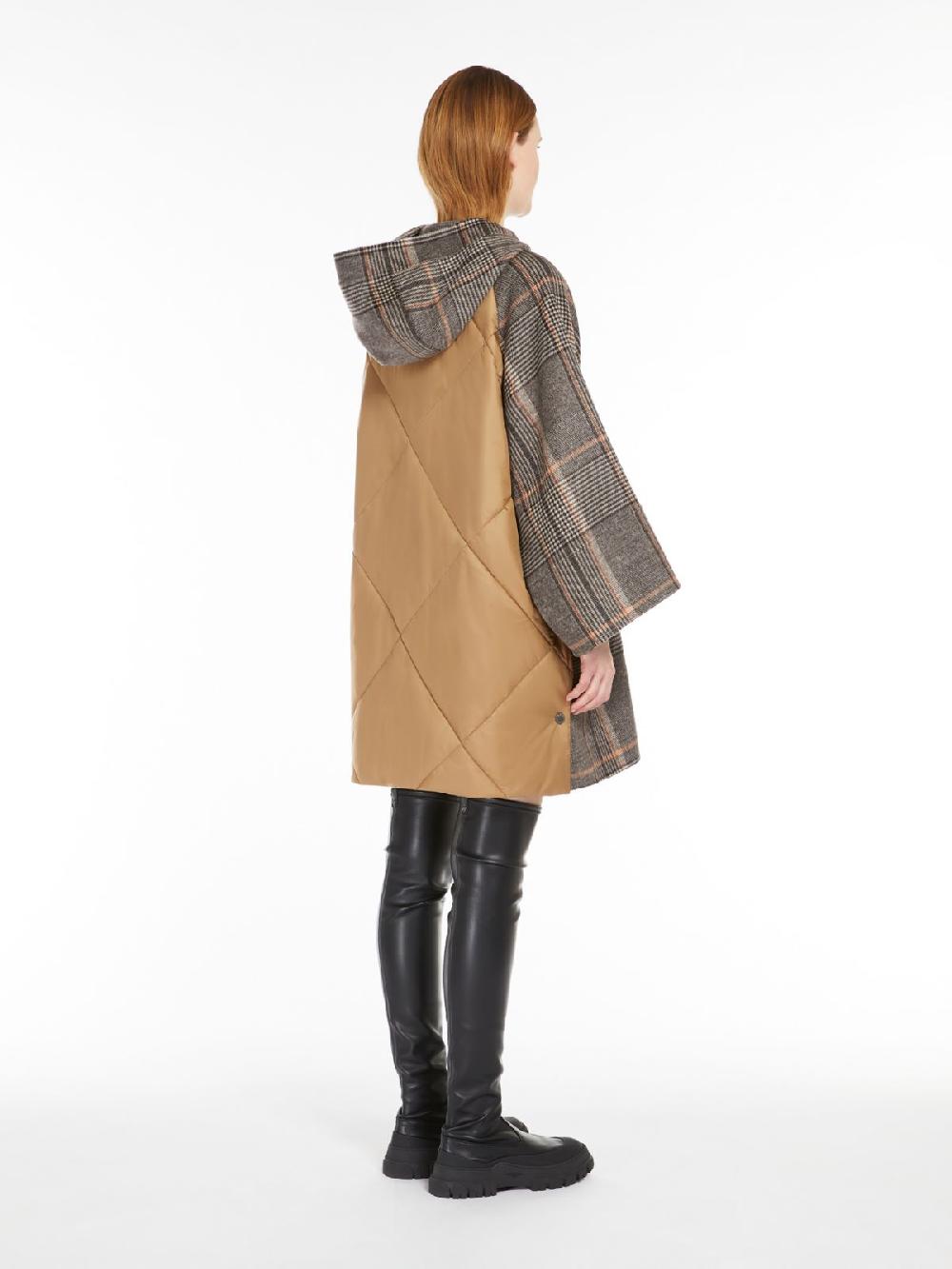 Weekend Cappotto in lana check e tela antigoccia Negozi Online