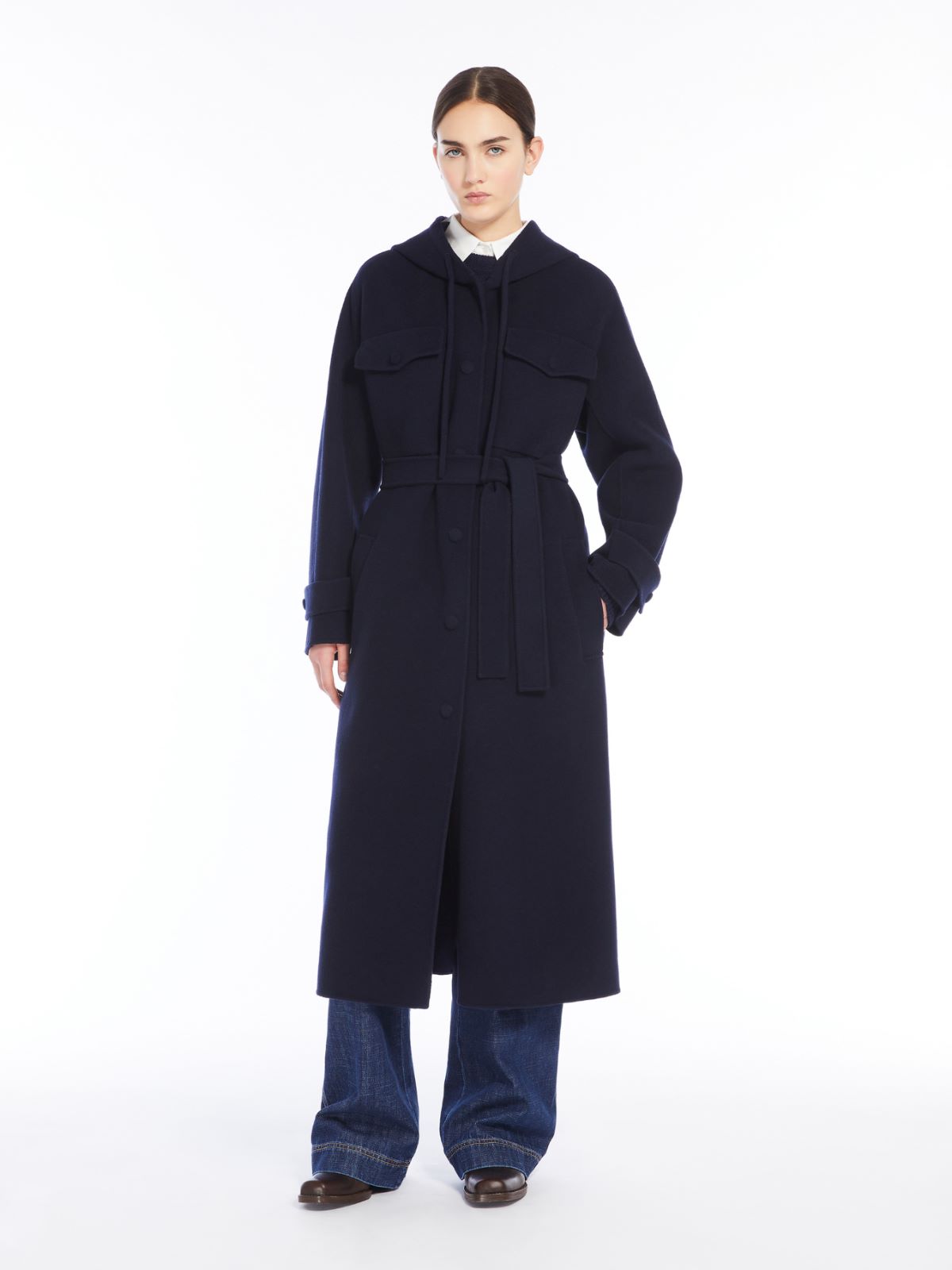 Weekend Cappotto lungo in drap di lana Novità