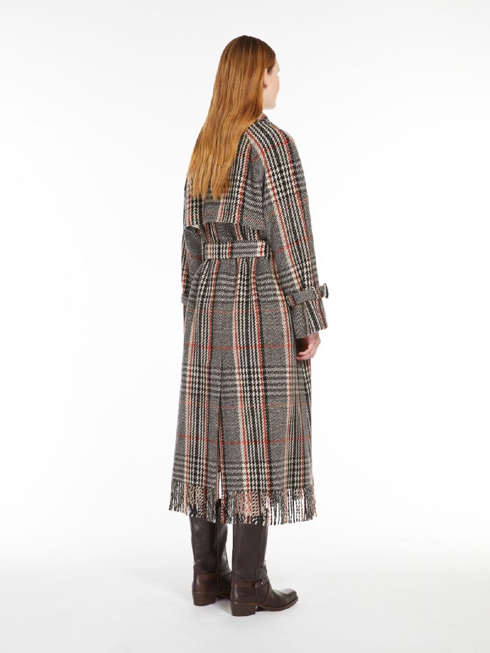 Weekend Cappotto in mista lana con frange Saldi