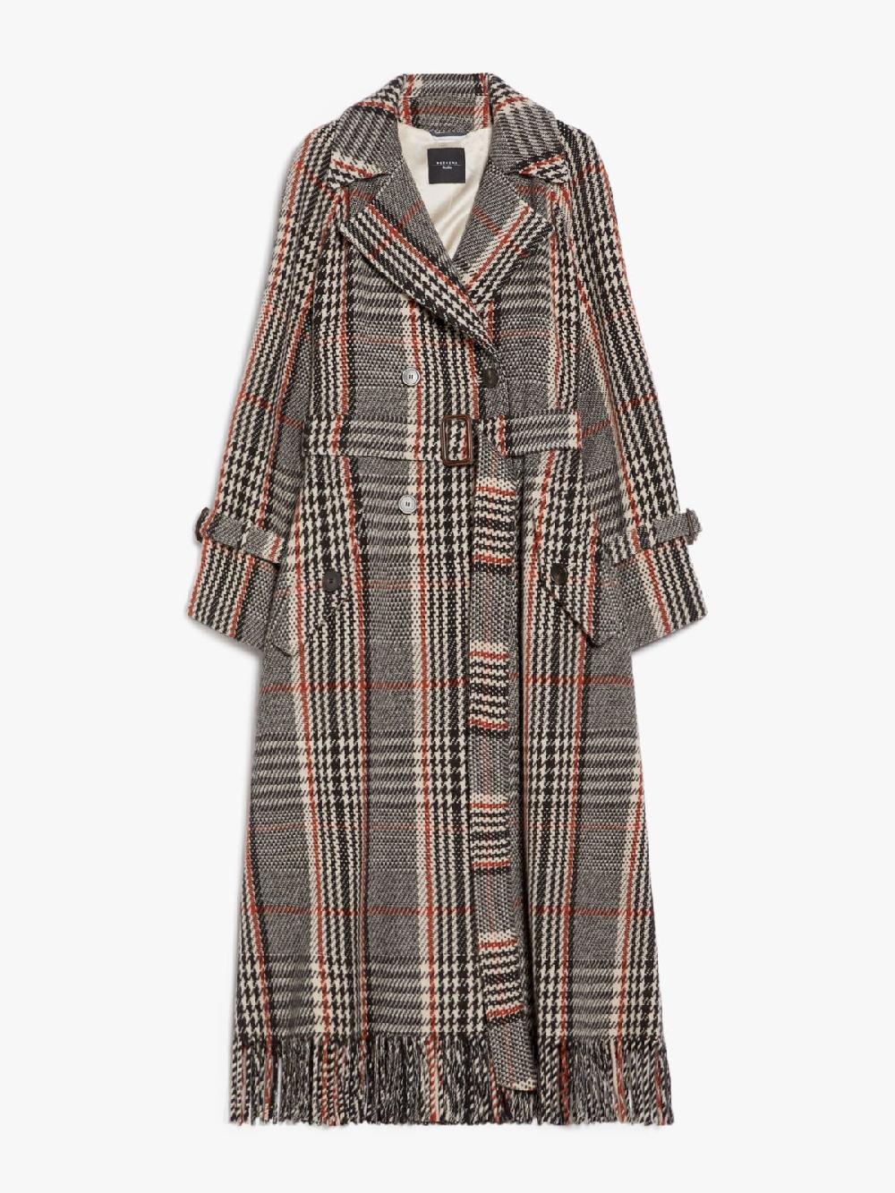Weekend Cappotto in mista lana con frange Saldi
