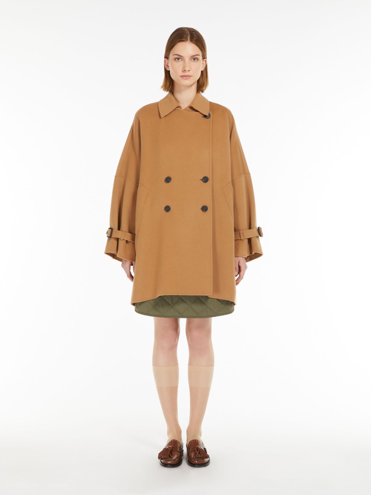 Weekend Cappotto ampio in double di mista lana Vendita
