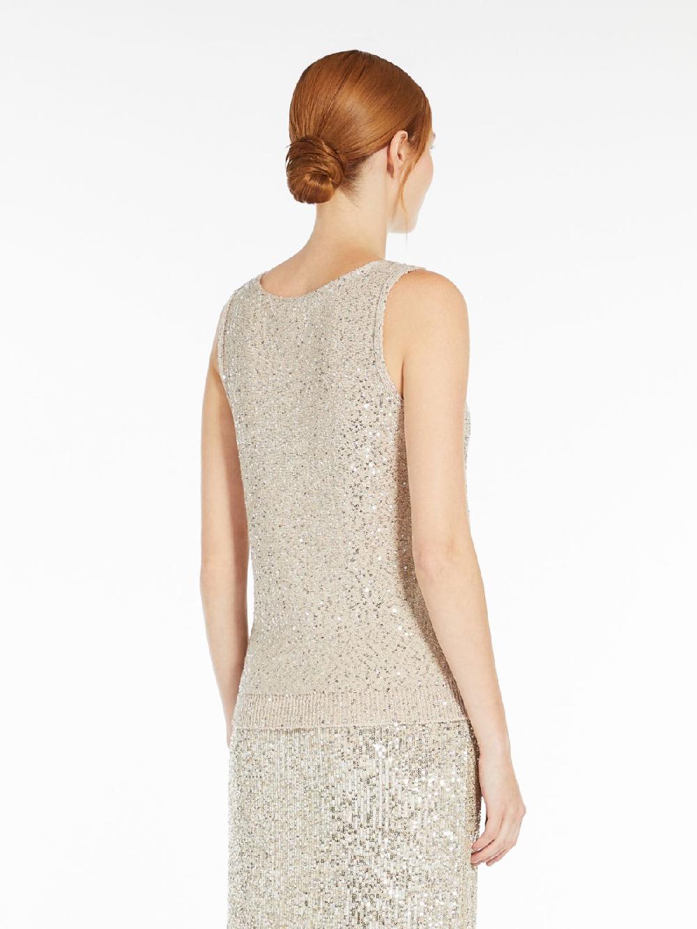 Weekend Top in filato di paillette Sconto