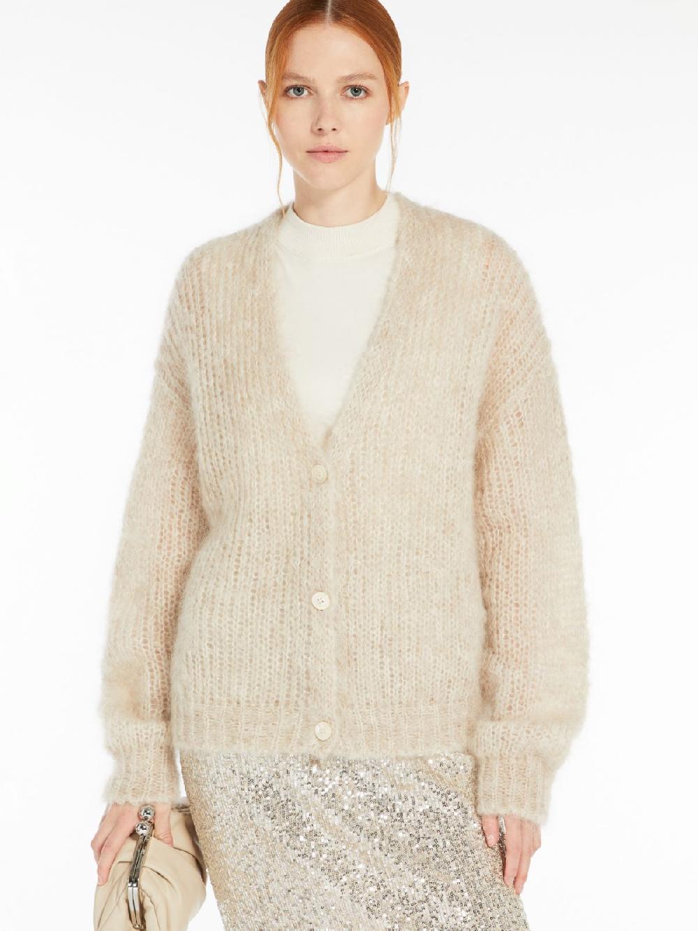 Weekend Cardigan in filato di mohair Economico
