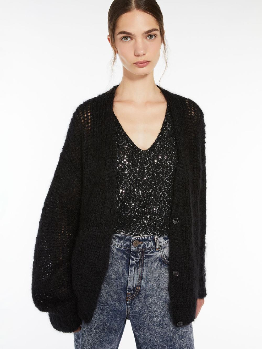 Weekend Cardigan in filato di mohair In Saldo