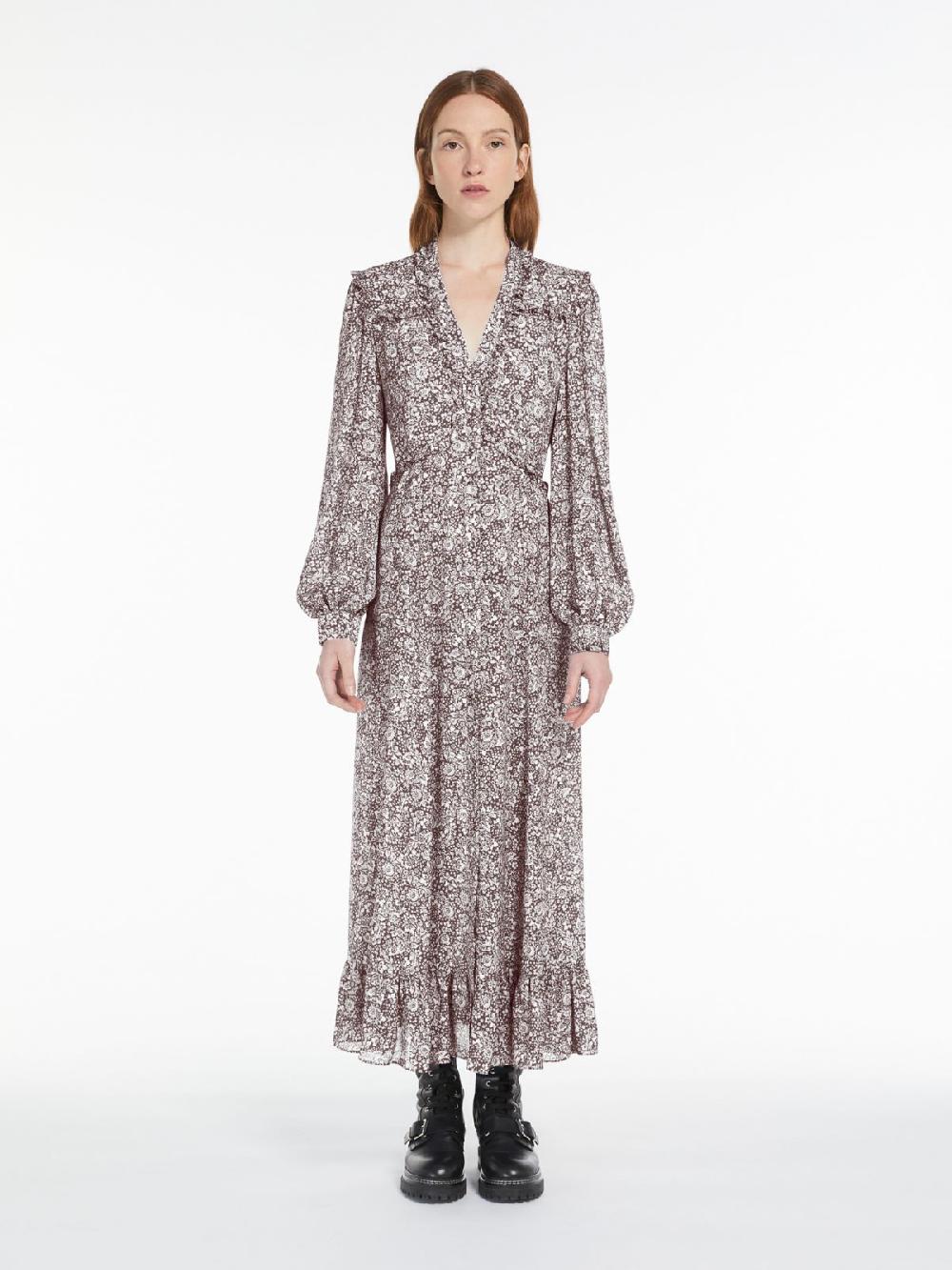 Weekend Abito in crêpe de Chine stampata Shopping Online