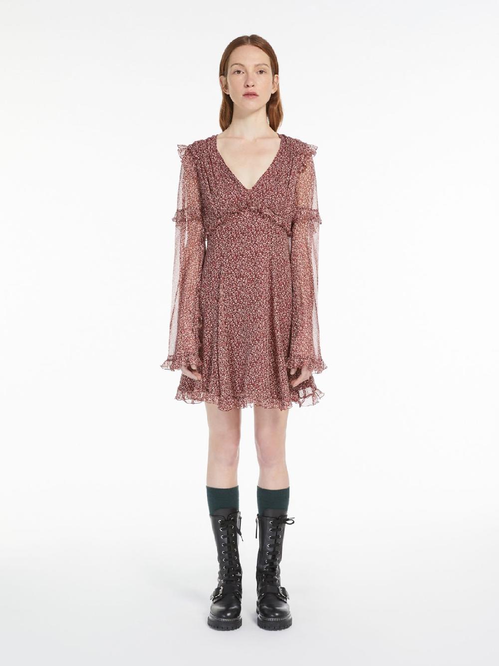 Weekend Abito corto in georgette stampata Sconto