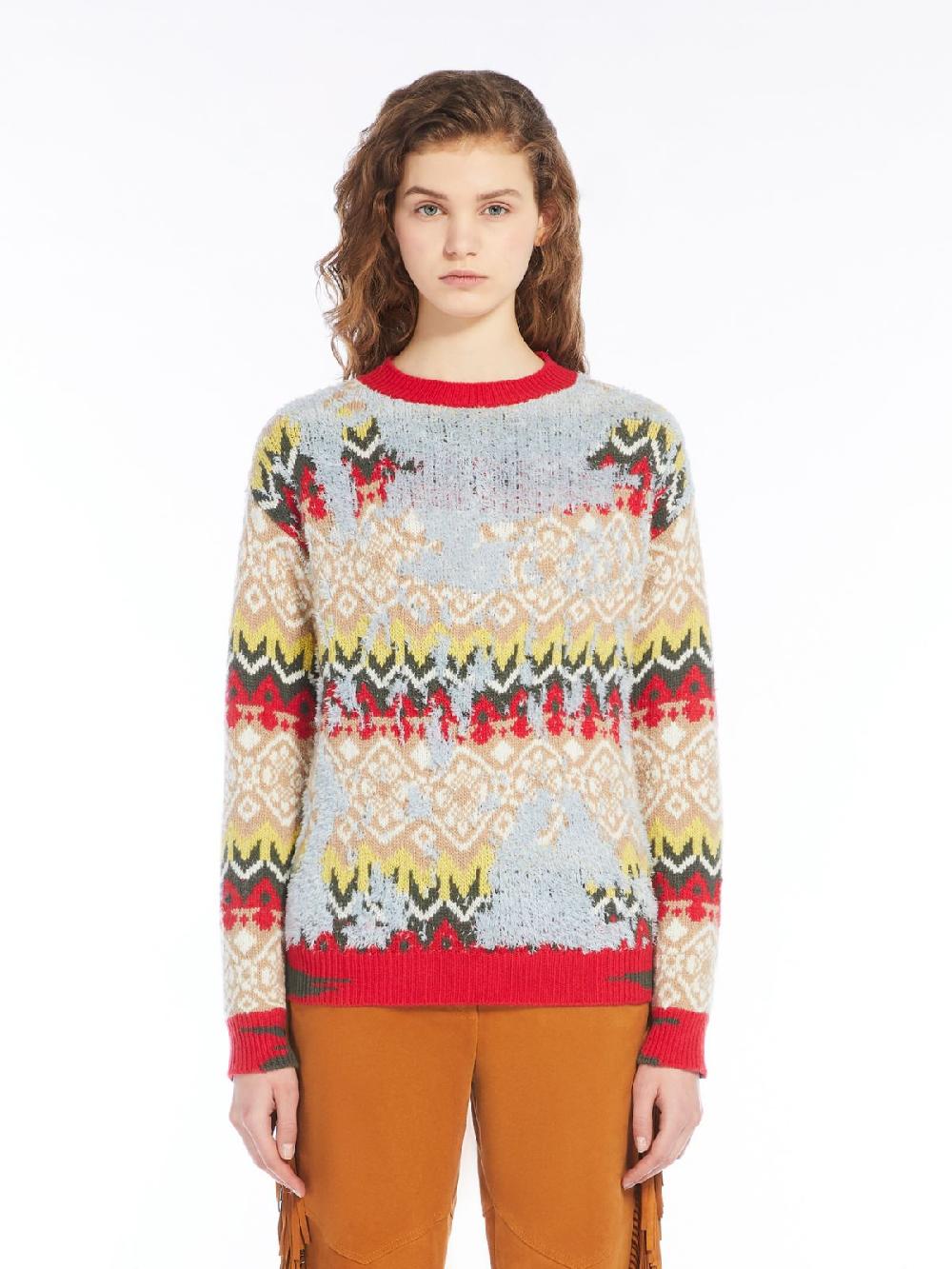 Weekend Maglia in mista lana jacquard Promozione