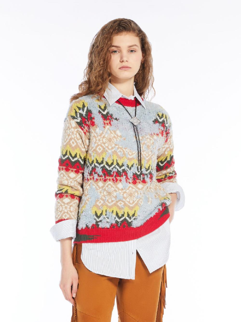 Weekend Maglia in mista lana jacquard Promozione
