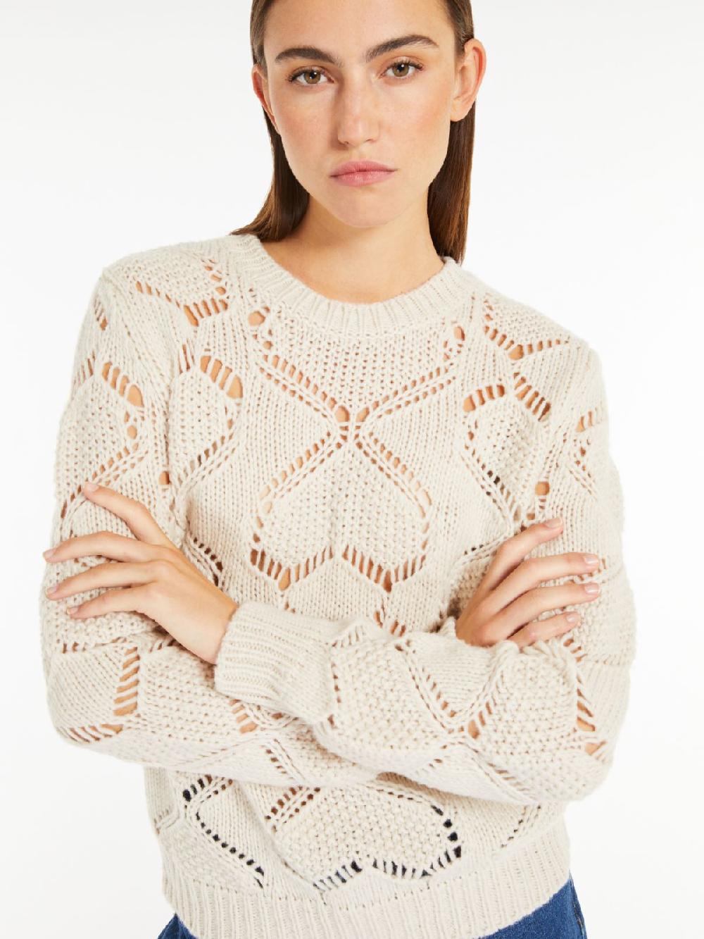 Weekend Maglia in mista lana traforata Consegna Veloce
