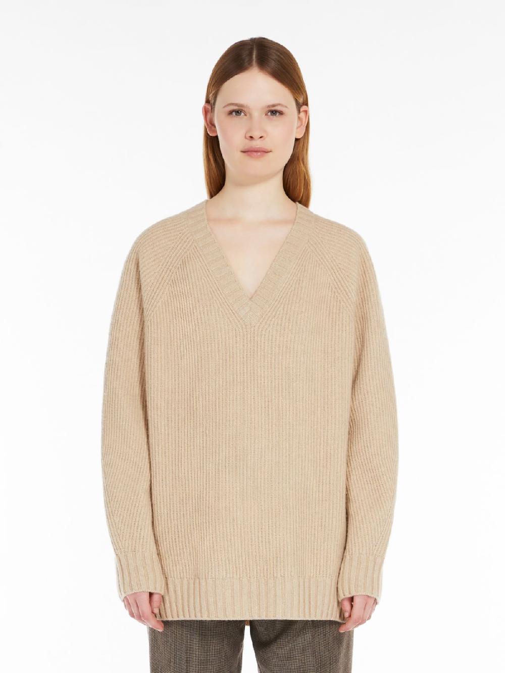 Weekend Maglia a V in lana viscosa e cachemire Novità